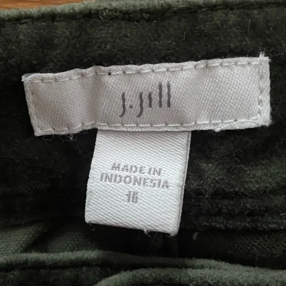 J. Jill High-Rise 5-Pocket Velveteen Stretch Jeans in Green Size 16 - Picture 8 of 9